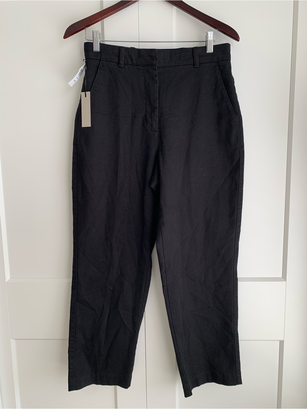 Babaton Andro Pants Black Straight-Leg Trousers Women's Size 8